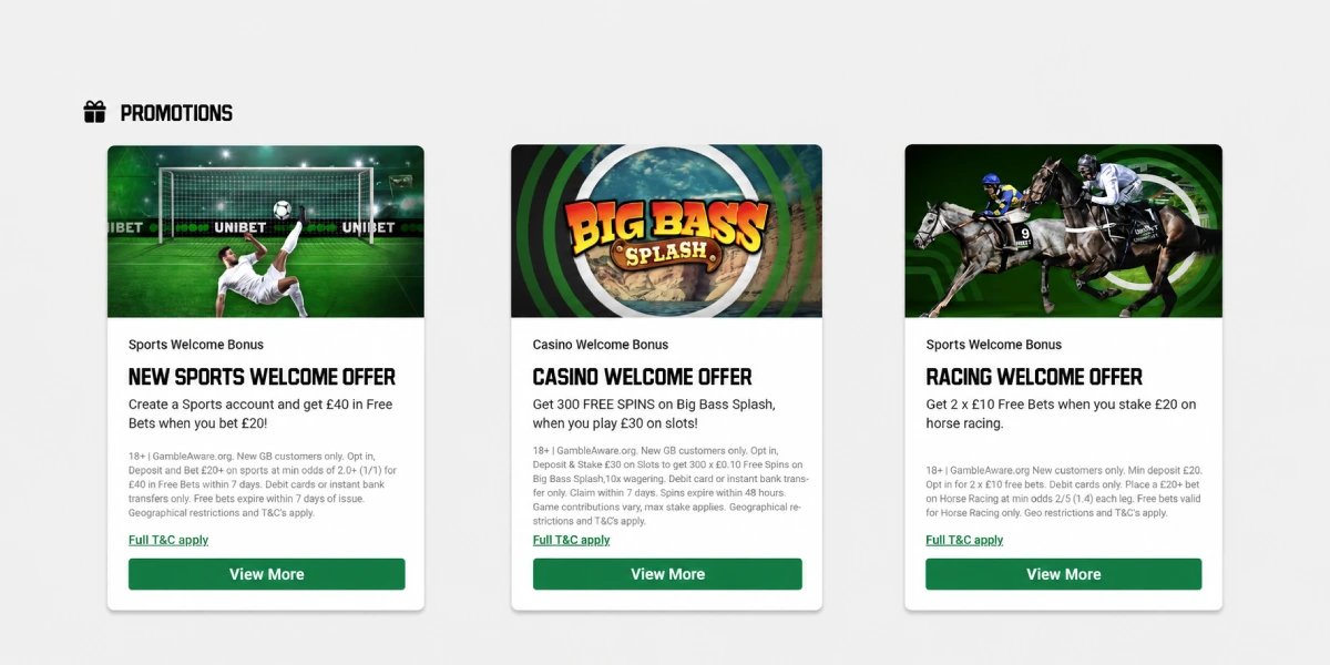 Unibet Μπόνους