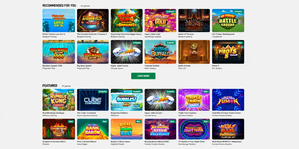Unibet Παιχνίδια